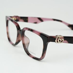NEW Gucci GG1537OK 004 Pink Havana Square Women Eyeglasses GG 1537OK